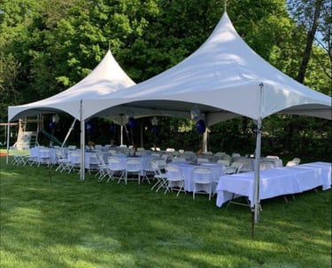 20x20 tent on a patio in el paso 