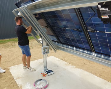 Montage tracker solaire