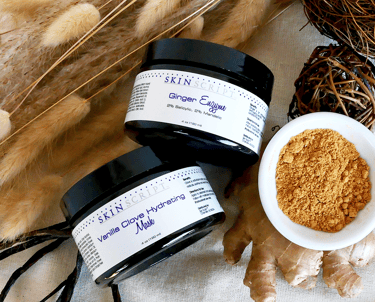 skinscript facial products, ginger enzyme mask, vanilla clove hydrating mask