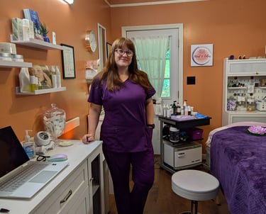 Kathy Dye, Licensed Esthetician at Mud & Lotus Skincare in Burnsville, NC