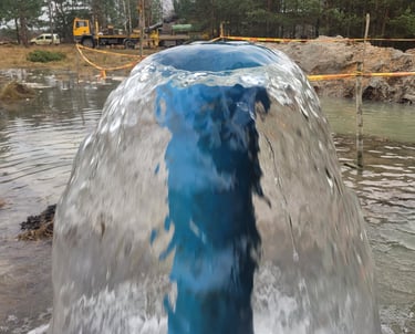 "Hidrogeologas" fontanuojančių gręžinių įrengimas, fontanuojantis gręžinys, arteziniai gręžiniai