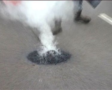 Pothole Doctor Infrared heat repair in action