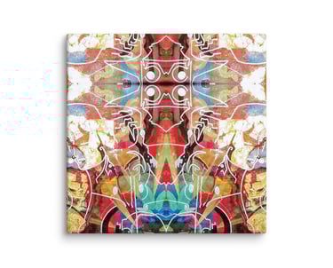 a colorful abstract art print of a colorful abstract painting