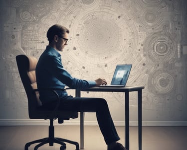 A detailed view of various materials used for printing.