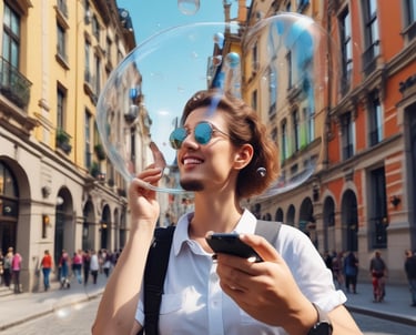 A mobile app interface showcasing automatic guiding features.