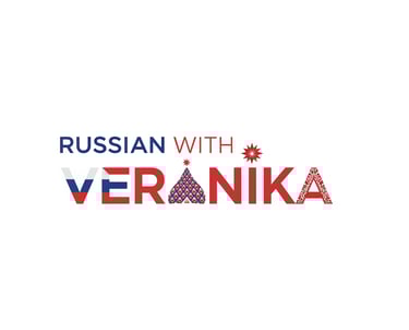a brand logo russian with veranika russian teacher