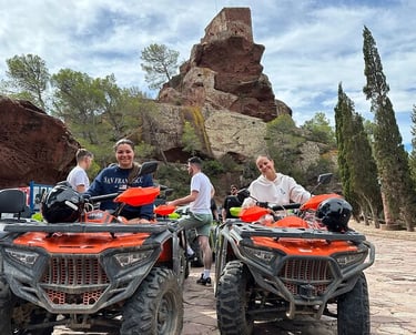 quads safari tours from salou to Mont Roig Red Mountain