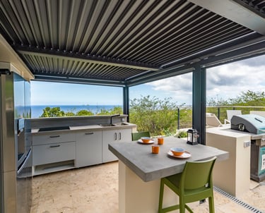 cucina in muratura per terrazza