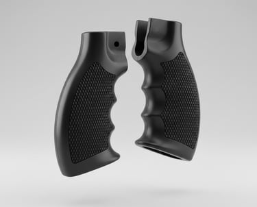 plaquette poignée revolver