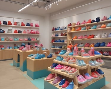 A trendy display of kids' clothing designed with comfort in mind.