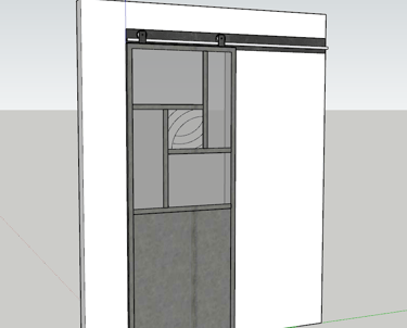 Plan 3D porte verrière