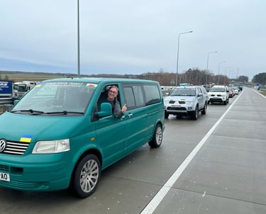 vehicles being delivered