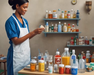 black smartphone beside white plastic bottle and black smartphone