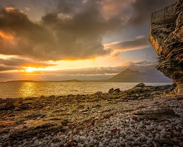 Elgol beach sunset Skye on photography workshop