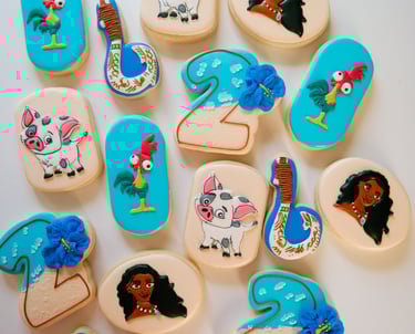 cookies decorated with characters