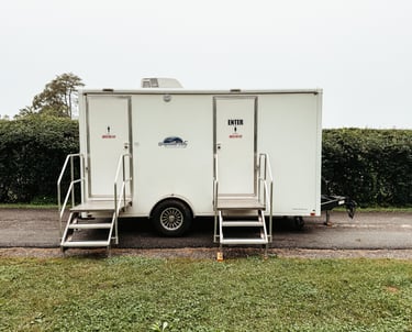 luxury bathroom rentals, luxury rental bathrooms, restroom trailer