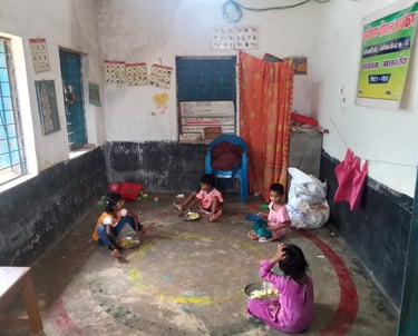 children eating
