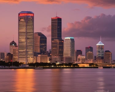 Jacksonville Skyline Across St Johns River