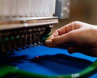 embroidery for garments, hats and bags