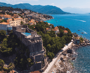 aerial view at Herceg Novi