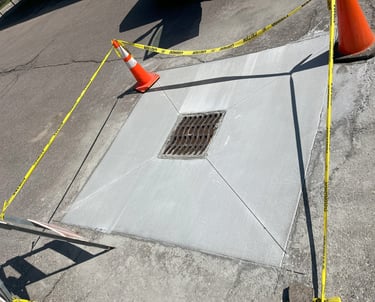 Concrete Parking Lot Drain in Clio, Michigan