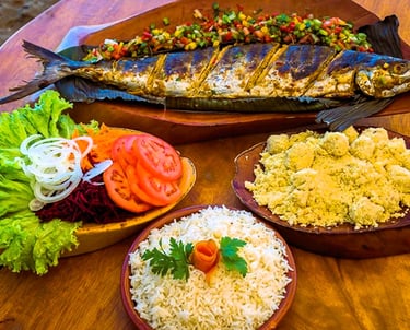 peixe assado do Jundu