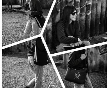 Artesana de SEN Studio confección de bolsos en Zaragoza