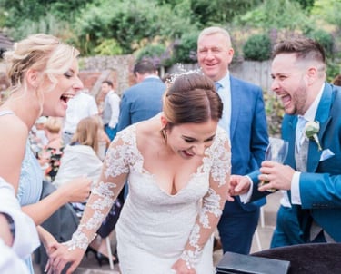 magician during evening reception