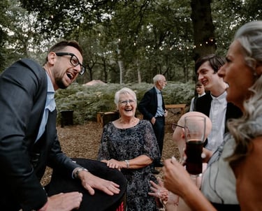 magician entertaining with tricks
