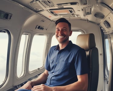 A diverse group of people happily working in various professions like fashion design, aviation, and construction.