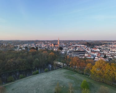 Photo aérienne par drone de Saint Philbert de Grand Lieu