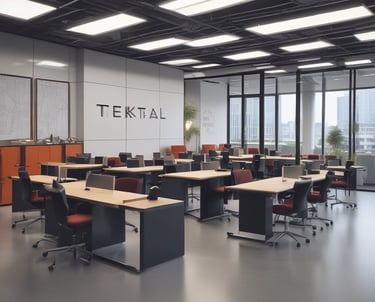 A sleek and modern office space showcasing Tektal's commitment to elegance.
