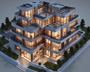 A modern real estate project showcasing elegant architecture.