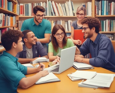 A group of diverse students engaged in a hands-on workshop.