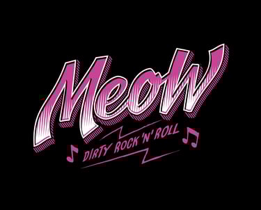 Logo Meow Dj fondo negro