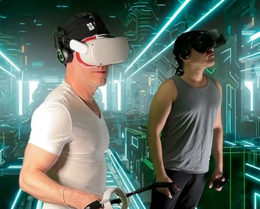 Chris Martini & Marlon Marroquin playing VR