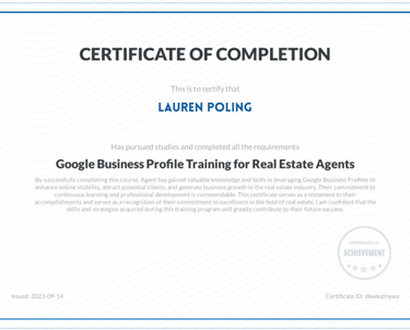 Google Business Profile Training for Real Estate Agents
