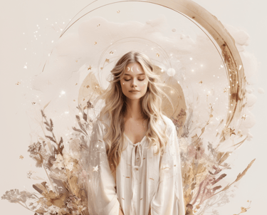 She Is Aligned homepage background – soft moon energy for mindful women and feminine flow rituals