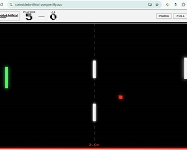 Pong avanzado con obstáculos en mitad de la pista y la bola a velocidad x2..