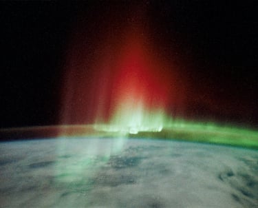 Aurora Australis as seen from the Space Shuttle Discovery