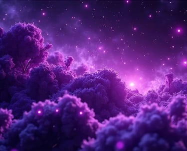 paysage violet hypnose ésotérique