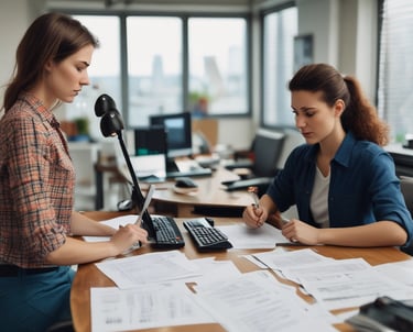 Bookkeeper doing payroll