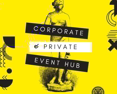 Poster for Kokkinia, a premium venue in South Delhi for corporate and private events.