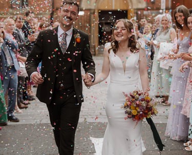 Couple Walking Hand In Hand After Wedding Ceremony By David Allbutt Ceremonies