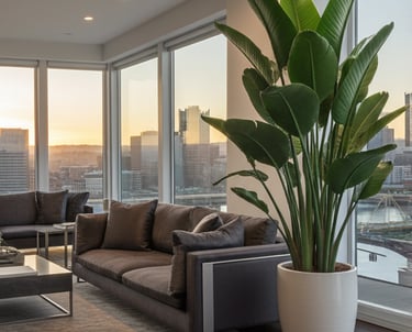 Plant over pittsburgh skyline