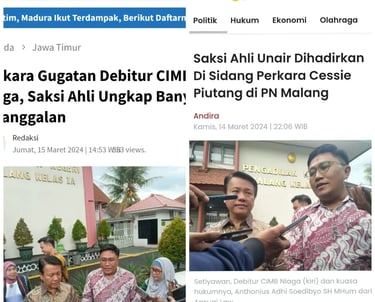 Anthonius Adhi Soedibyo saat menggugat CIMB Niaga