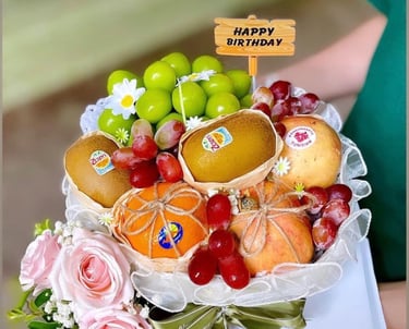 trái cây nhập khẩu giỏ hoa Thảo Nhi Flower tại thuận an và thủ dầu một