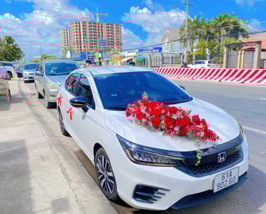 hoa xe rước dâu giỏ hoa Thảo Nhi Flower tại thuận an và thủ dầu một
