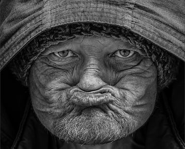 Street character portrait of man by Carol Visser