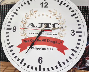 Printed Custom Clock Faces on Flatbed Printer -Cincinnati